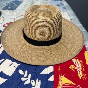 Brixton Natural Straw Hat with Black Band